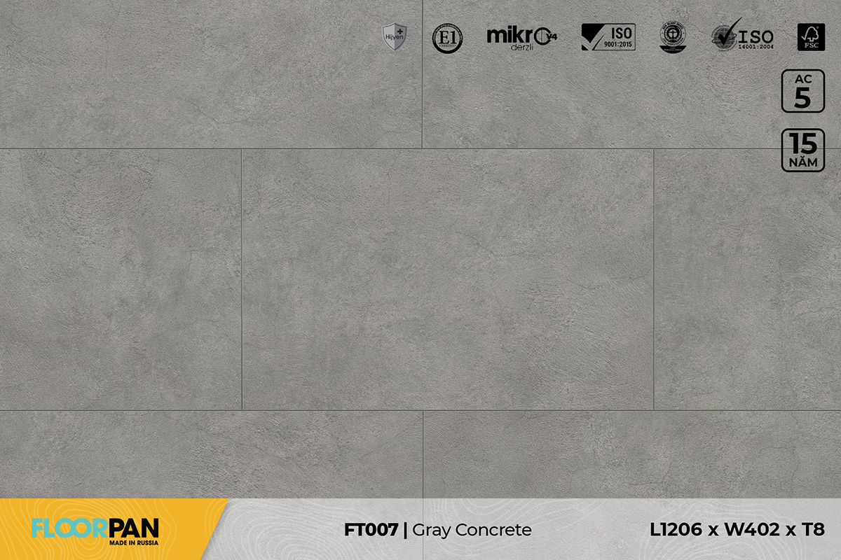 FT007 Stone Gray Concrete – 8mm – AC5