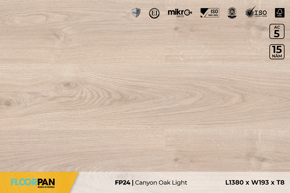 FP24 Canyon Oak Light – 8mm – AC4