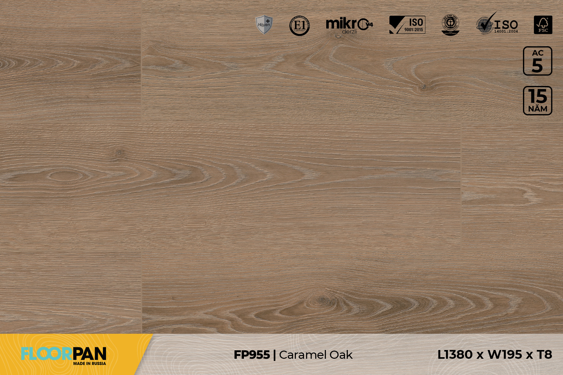 FP955 Natural Oak – 8mm – AC4